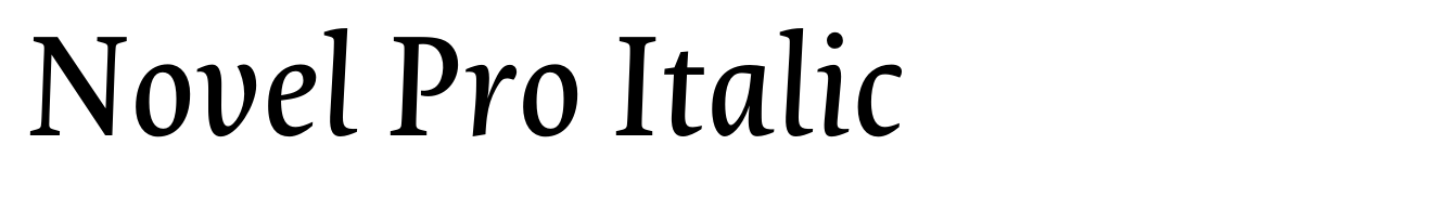 Novel Pro Italic